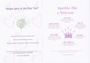NEW Pamper Parties at the Olive Tree